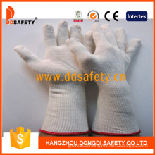 Natural Cotton/Polyester Gloves Long Cuff, String Knit (DCK712)